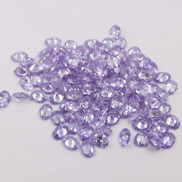 oval cubic zirconia lavender color synthetic gems