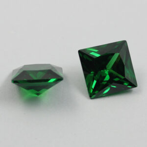 square princess cut emerald green gems China supplier