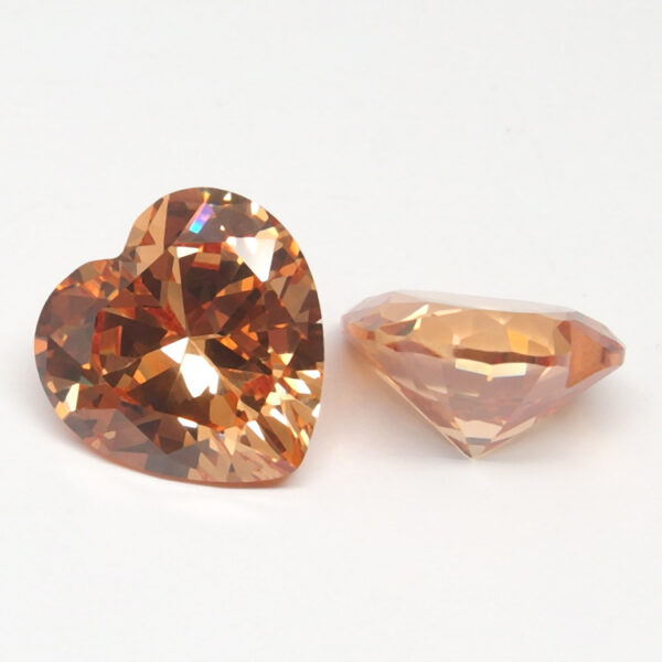 heart cubic zirconia champagne wholesale price
