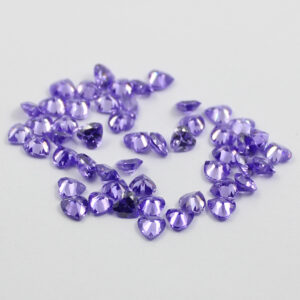 heart cubic zirconia violet China