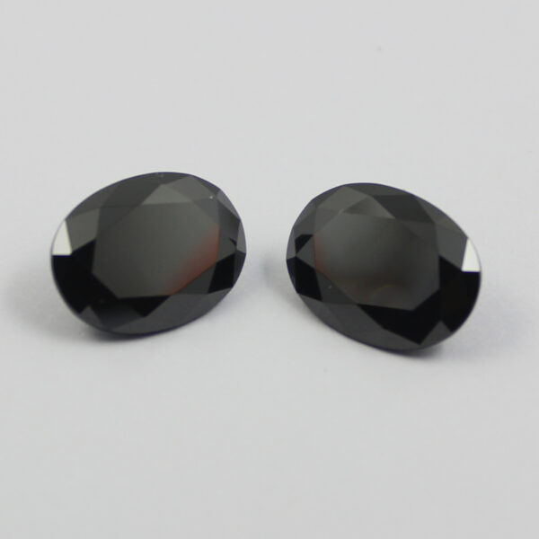 oval cubic zirconia black supplier