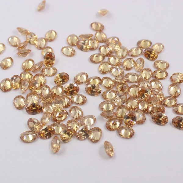 oval cubic zirconia champagne supplier