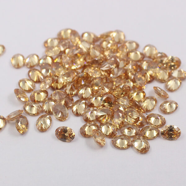 oval cubic zirconia champagne wholesale price