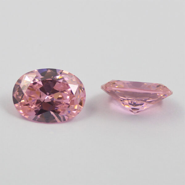 oval cubic zirconia pink supplier