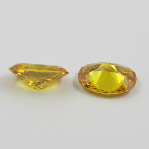 oval cubic zirconia yellow manufacturer