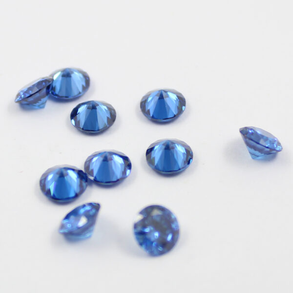 round cubic zirconia blue wholesale price