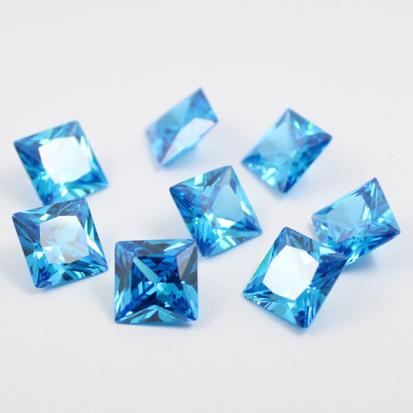 square cubic zirconia aquamarine supplier