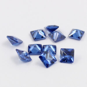 square cubic zirconia blue manufacturer
