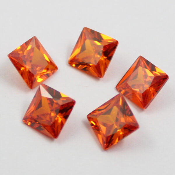 square cubic zirconia orange manufacturer