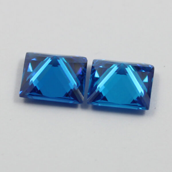 square cubic zirconia swiss blue supplier