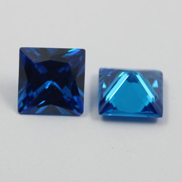 square cubic zirconia swiss blue wholesle price