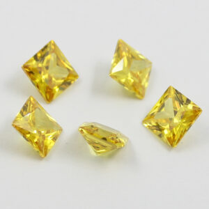 square cubic zirconia yellow supplier