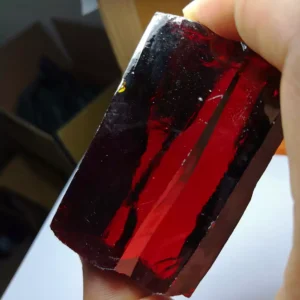 dark red cubic zirconia rough China supplier