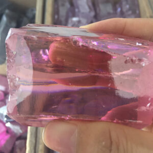 uncut pink cubic zirconia rough China