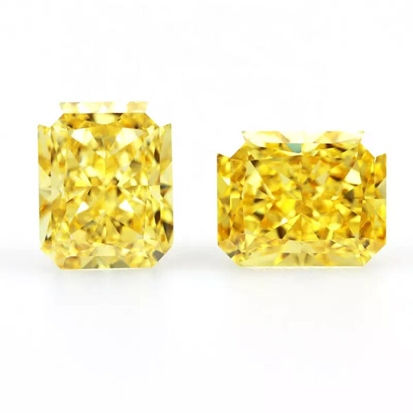 Octagon Canary Yellow Ice Flower Cut Cubic Zirconia wholesale price
