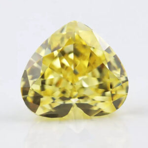 canary yellow crushed ice heart cut cubic zirconia manufacturer