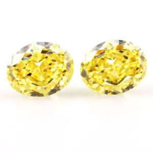 canary yellow crushed ice oval cut cubic zirconia China