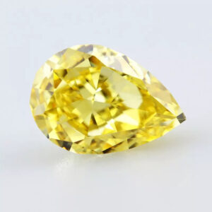 canary yellow crushed ice pear cut cubic zirconia wholesale price