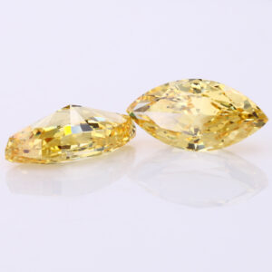 canary yewllow rushed ice marquise cut cubic zirconia supplier