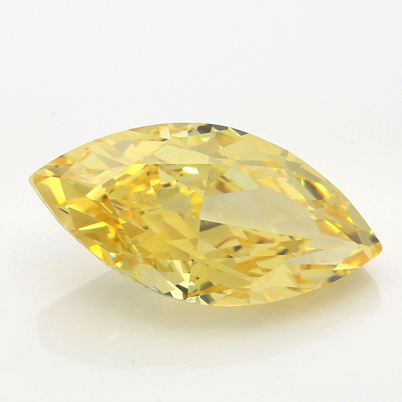 canary yewllow rushed ice marquise cut cubic zirconia wholesale price