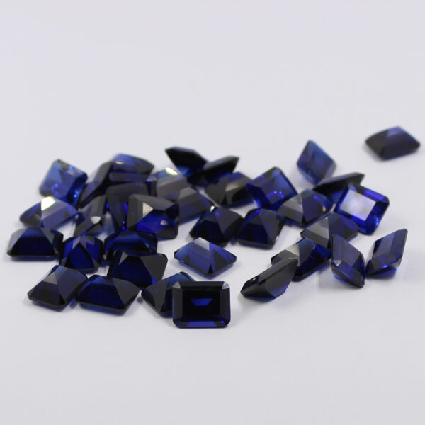 lab created blue sapphire emerald step cut China