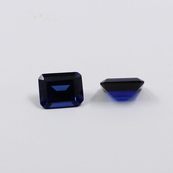 lab created blue sapphire emerald step cut supplier