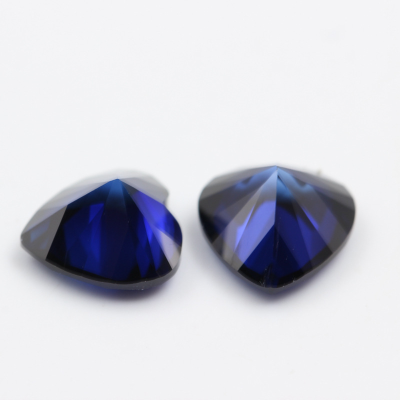 lab created blue sapphire heart cut China