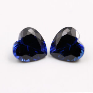 lab created blue sapphire heart cut manufacturer