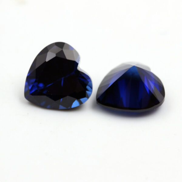 lab created blue sapphire heart cut wholesale price