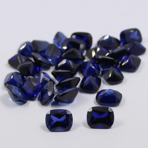 lab created blue sapphire rectangular cushion princess cut wholesale price
