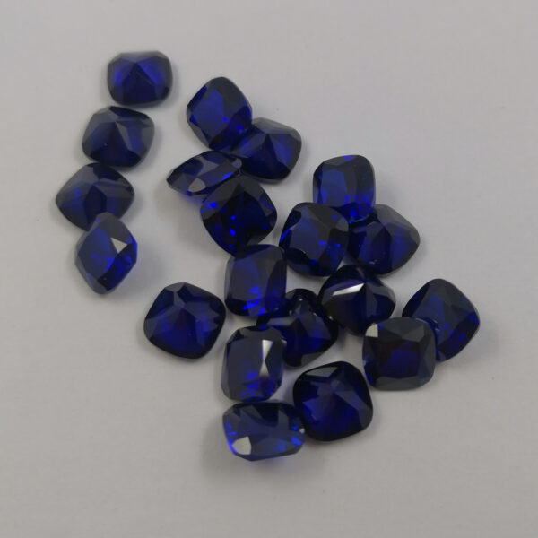 lab created blue sapphire square cushion princess cut manufacturer