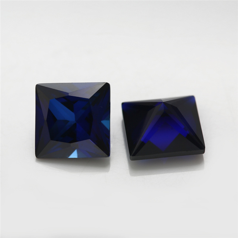 lab created blue sapphire square cut wholesale price