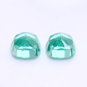 paraiba color cushion shape brilliant ice flower cut cubic zirconia supplier