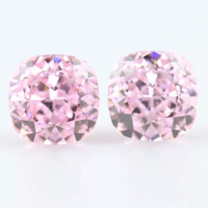 pink crushed ice cushion cut cubic zirconia wholesale price