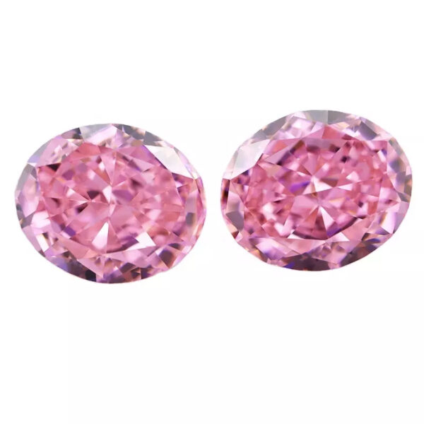 pink crushed ice oval cut cubic zirconia manufacturer