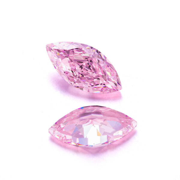 pink rushed ice marquise cut cubic zirconia manufacturer