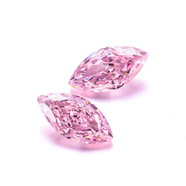 pink rushed ice marquise cut cubic zirconia supplier