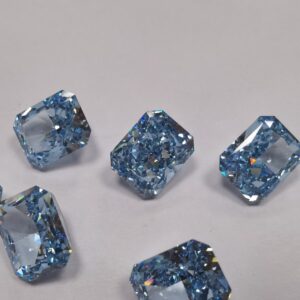 the lightest ice blue Color rectangle shape brilliant ice flower cut cubic zirconia China