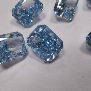 the lightest ice blue Color rectangle shape brilliant ice flower cut cubic zirconia supplier