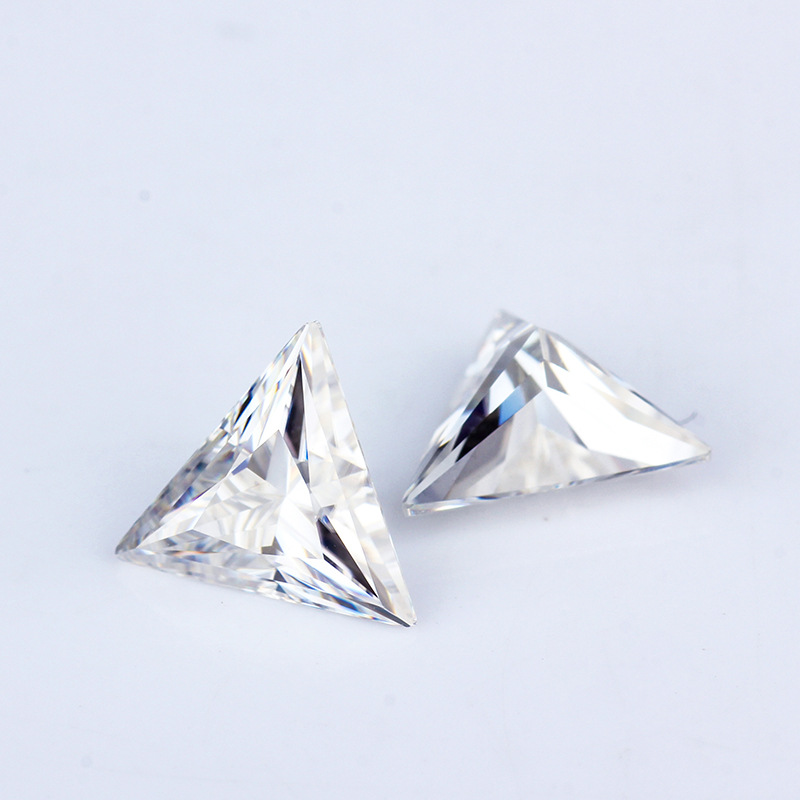 triangle cut white moissanite wholesale price