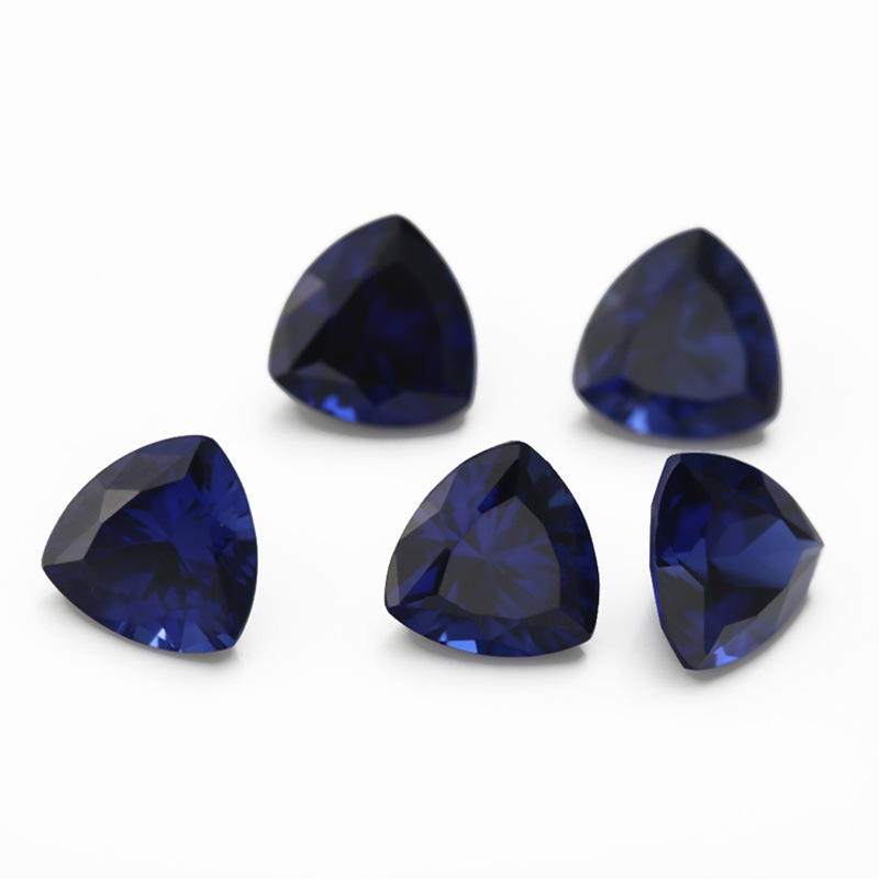 trillion-cut-synthetic-blue-sapphire-China-factory