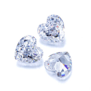 white crushed ice heart cut cubic zirconia manufacturer