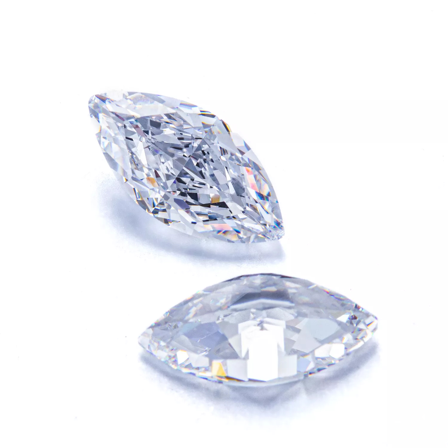 white crushed ice marquise cut cubic zirconia supplier