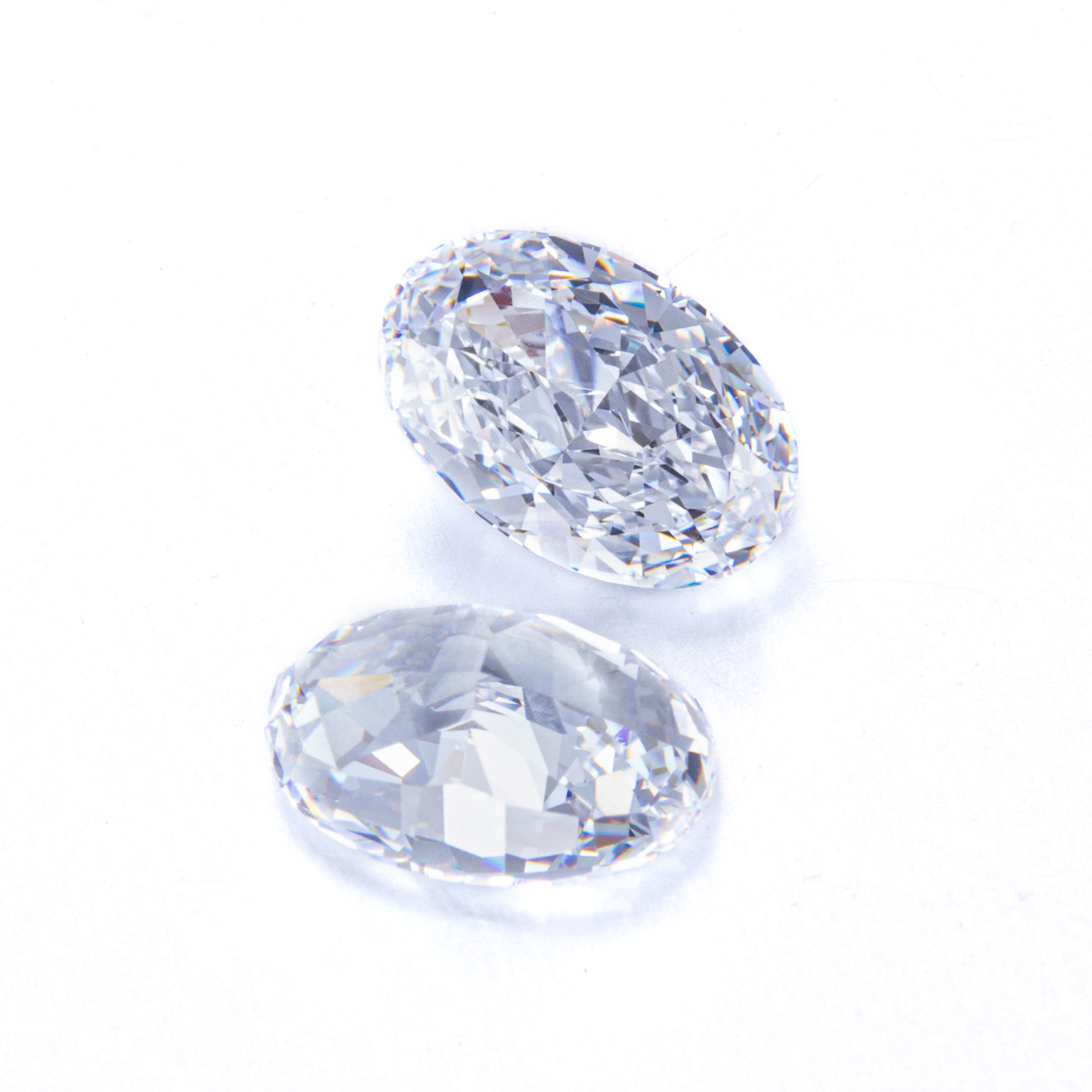 white crushed ice oval cut cubic zirconia China
