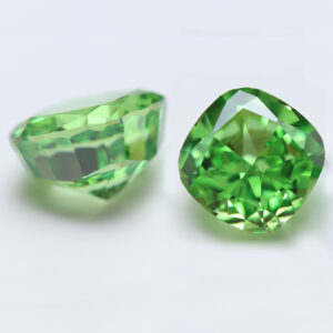 apple green crushed ice cushion cut cubic zirconia manufacturer