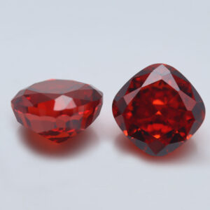 padparadscha crushed ice cushion cut cubic zirconia supplier