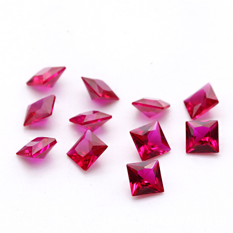 synthetic ruby#5 square wholesale price