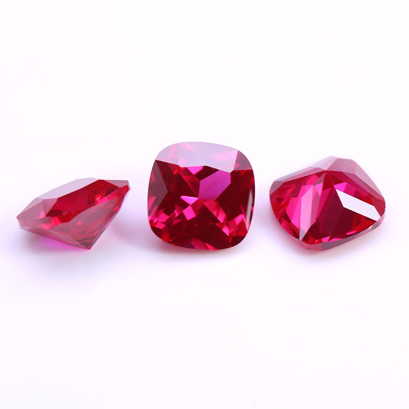 synthetic ruby#5 cushion cut manufacturer
