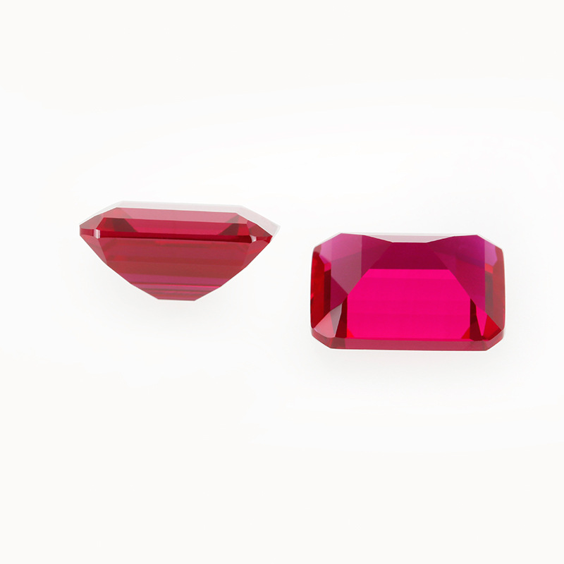 synthetic ruby#5 emerald cut wholesale price