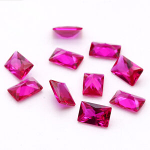 synthetic ruby#5 rectangle princess cut manufacturer